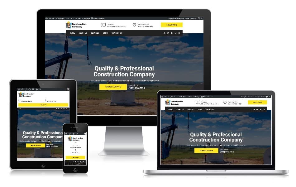 Responsive web design construction